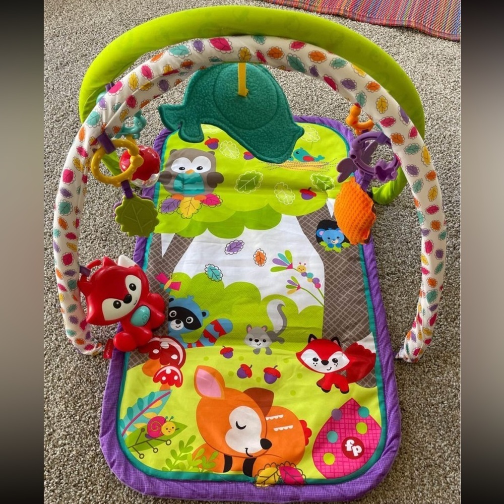 Fisher-Price 3-in-1 Musical Activity Gym, Woodland​​